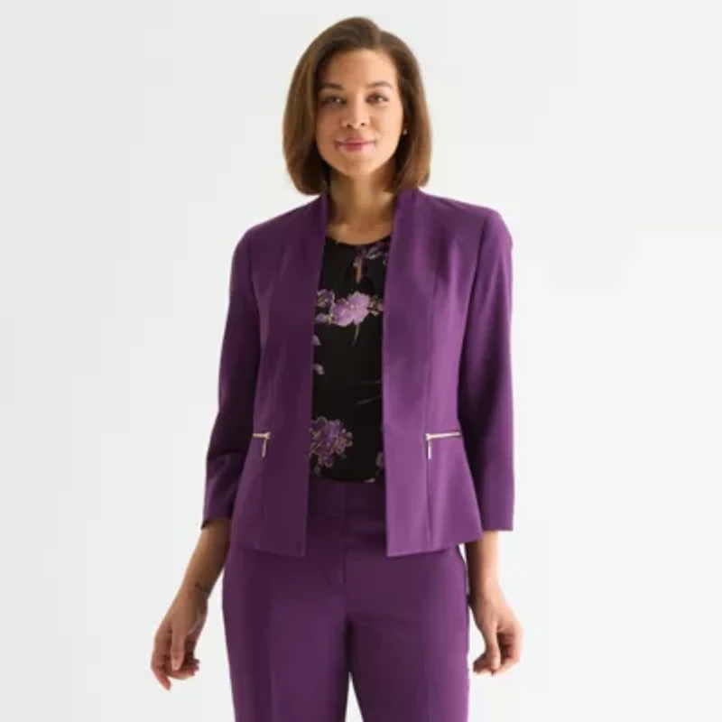 Black Label by Evan-Picone Womens Classic Fit Suit Jacket