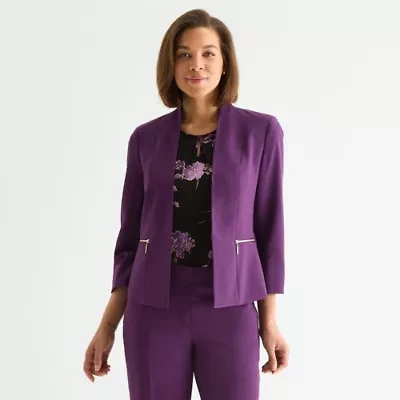 Black Label by Evan-Picone Womens Classic Fit Suit Jacket