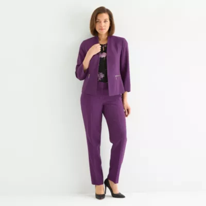 Black Label by Evan-Picone Womens Classic Fit Suit Jacket