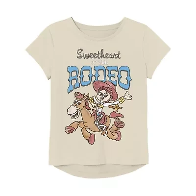 Little & Big Kid Girls Crew Neck Short Sleeve Regular Fit Toy Story Graphic T-Shirt