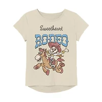 Little & Big Kid Girls Crew Neck Short Sleeve Regular Fit Toy Story Graphic T-Shirt