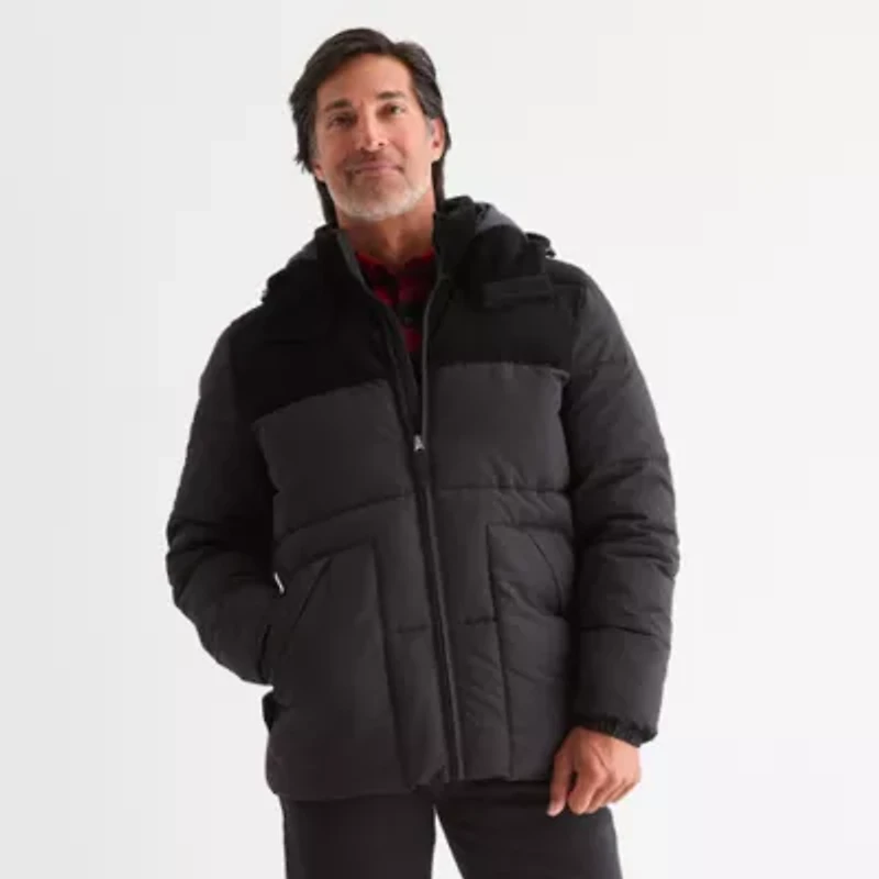 St. John's Bay Mens Hooded Heavyweight Puffer Jacket