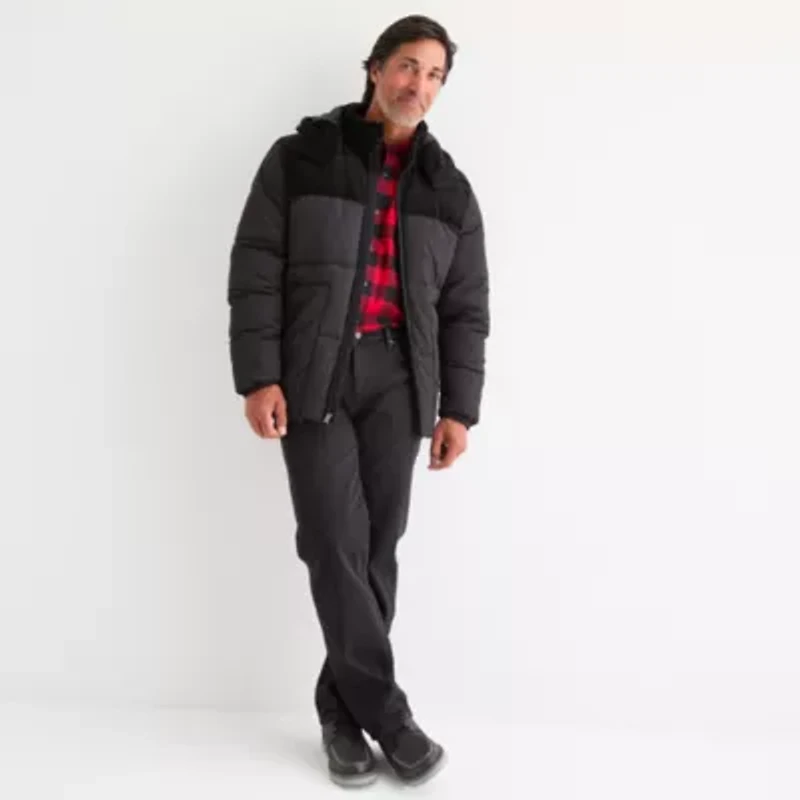 St. John's Bay Mens Hooded Heavyweight Puffer Jacket