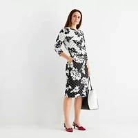 Liz Claiborne Womens Mid Rise Pencil Skirt
