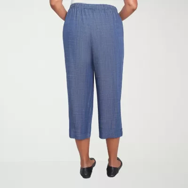 Alfred Dunner Summer Solstice Womens Straight Capri Pant