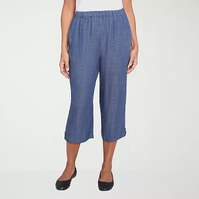 Alfred Dunner Summer Solstice Womens Straight Capri Pant