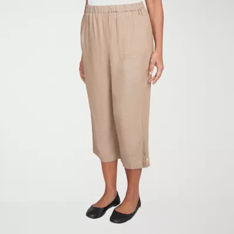 Alfred Dunner Summer Solstice Womens Straight Capri Pant