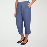 Alfred Dunner Summer Solstice Womens Straight Capri Pant