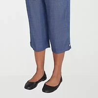 Alfred Dunner Summer Solstice Womens Straight Capri Pant