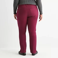 St. John's Bay Womens Plus Mid Rise Straight Leg Jean