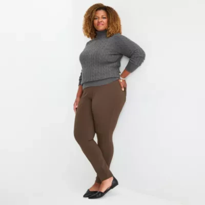 St. John's Bay Womens Plus Skinny Pull-On Pant