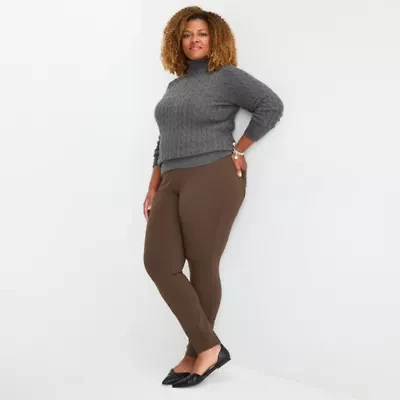 St. John's Bay Womens Plus Skinny Pull-On Pant
