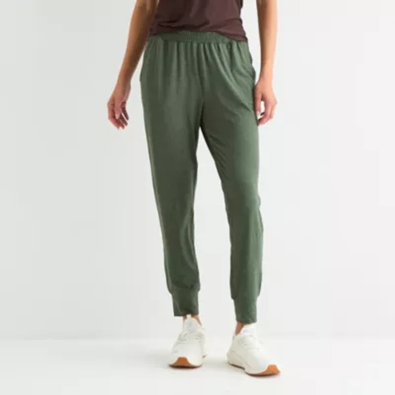 Xersion Everyday Womens Drawstring Waist Tapered Mid Rise Regular Fit Active Jogger Pant