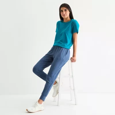 Xersion Everyday Womens Drawstring Waist Tapered Mid Rise Regular Fit Active Jogger Pant