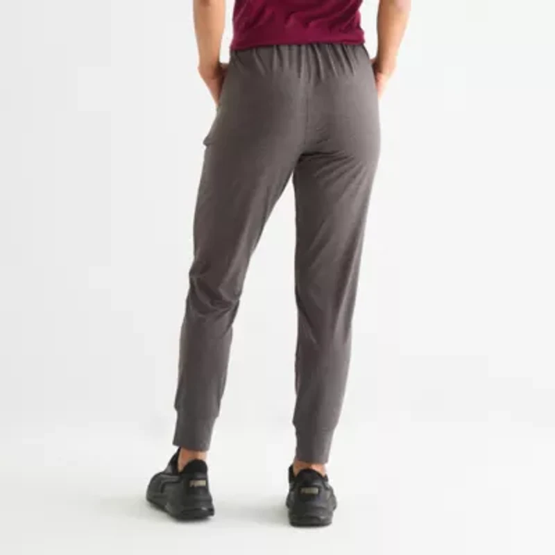 Xersion Everyday Womens Drawstring Waist Tapered Mid Rise Active Jogger Pant
