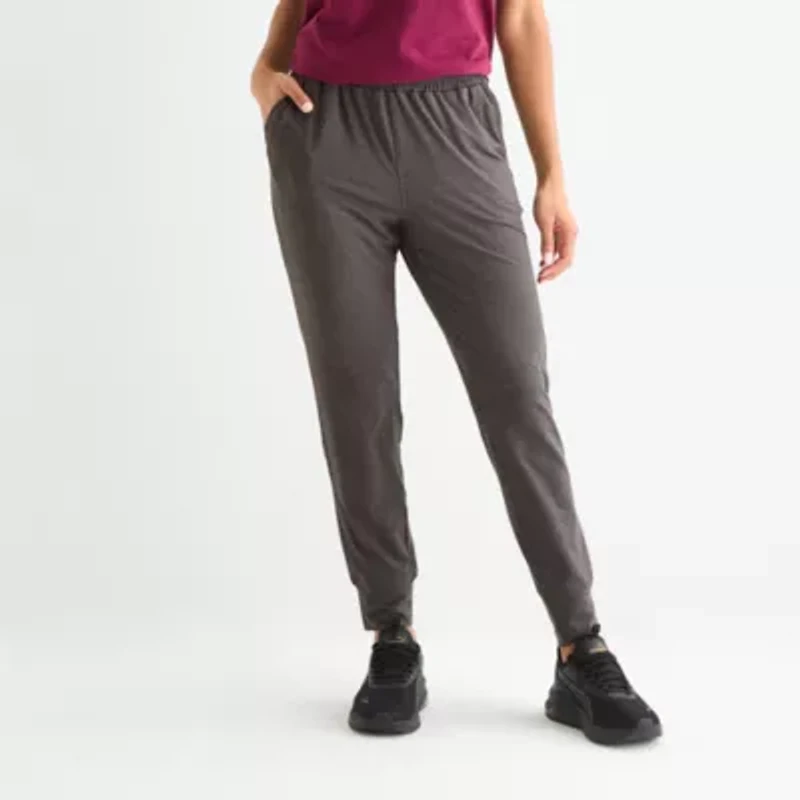 Xersion Everyday Womens Drawstring Waist Tapered Mid Rise Active Jogger Pant