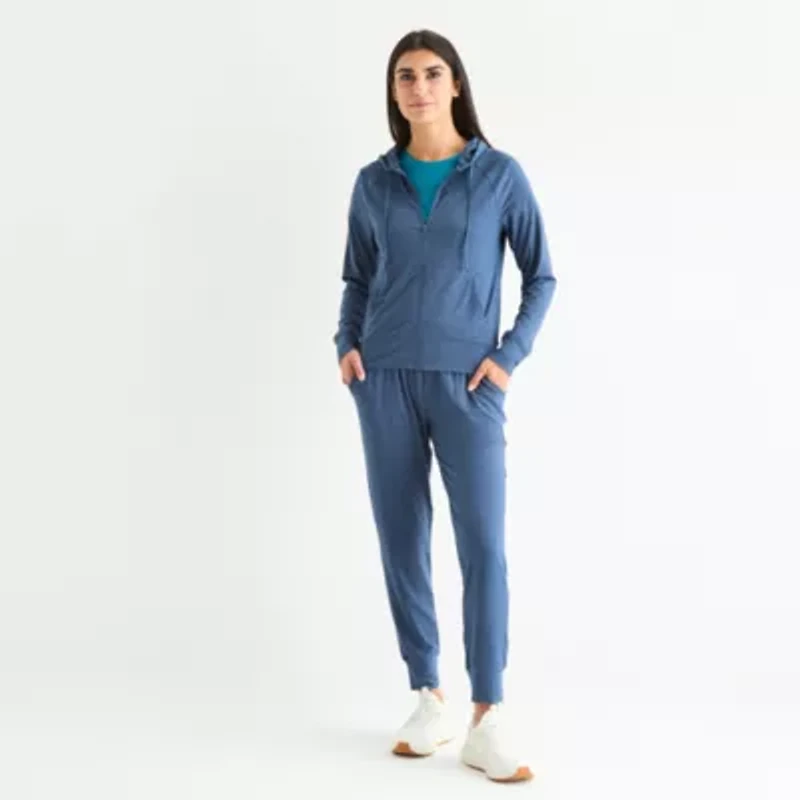Xersion Everyday Womens Long Sleeve Zipper Active Hoodie