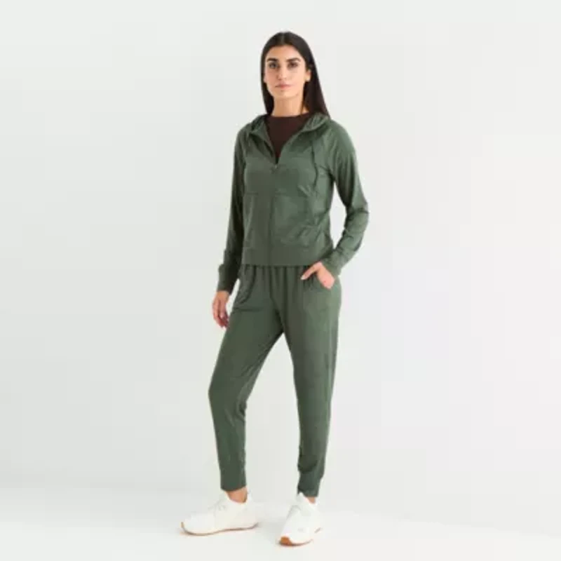 Xersion Everyday Womens Long Sleeve Zipper Active Hoodie