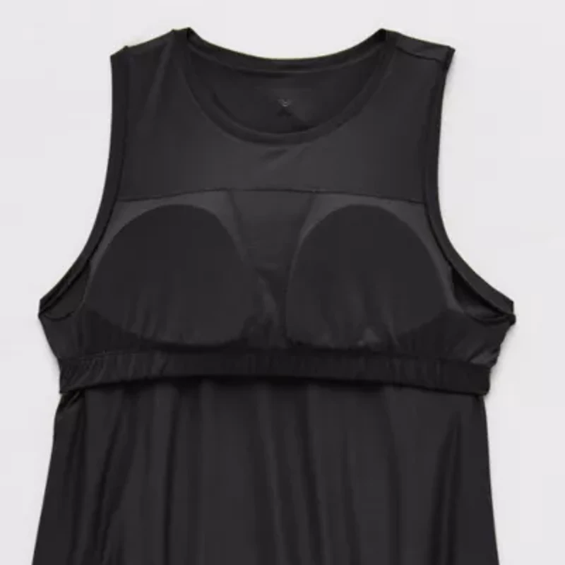 Xersion Everyday Womens High Neck Sleeveless Shelf Bra Tank Top