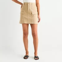 a.n.a Womens High Rise Stretch Fabric Denim Skirt