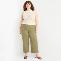a.n.a Plus Womens Highest Rise Straight Fit Cropped Pant
