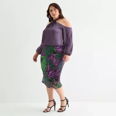 Bold Elements Womens Pencil Skirt-Plus