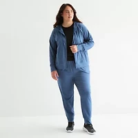 Xersion Everyday Womens Long Sleeve Zipper Active Plus Hoodie