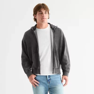 Arizona Mens Super Soft Zip Up Fleece Hoodie
