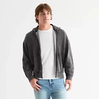 Arizona Mens Super Soft Zip Up Fleece Hoodie