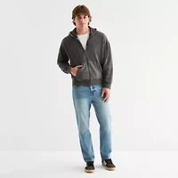 Arizona Mens Super Soft Zip Up Fleece Hoodie