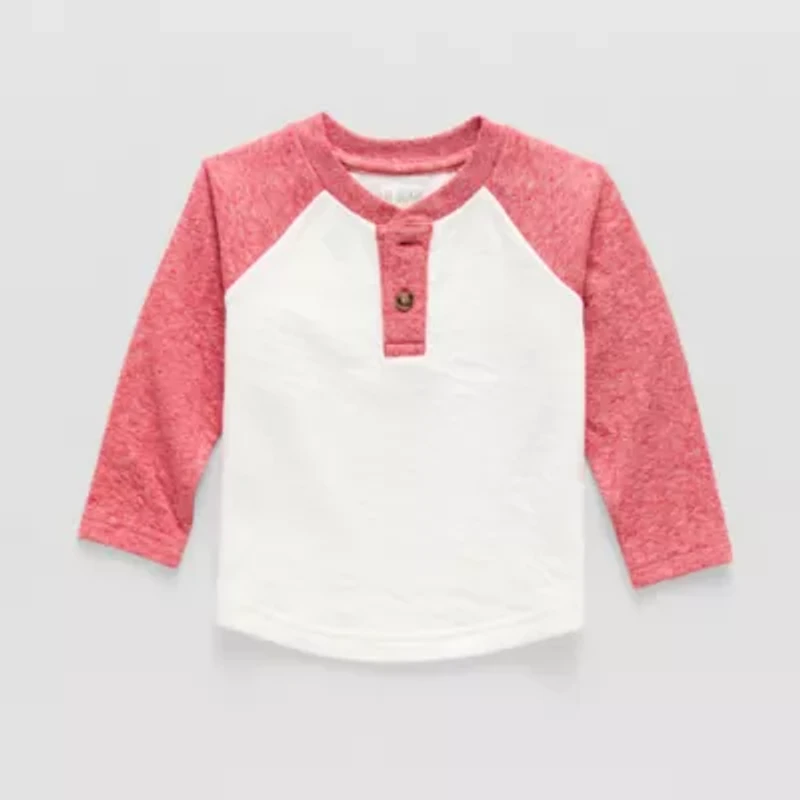 Okie Dokie Baby Boys Long Sleeve Regular Fit Henley Shirt