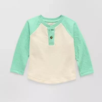 Okie Dokie Baby Boys Long Sleeve Regular Fit Henley Shirt