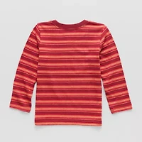 Okie Dokie Toddler & Little Boys Crew Neck Long Sleeve T-Shirt