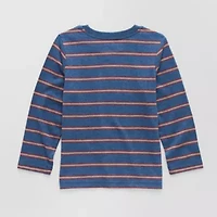 Okie Dokie Toddler & Little Boys Crew Neck Long Sleeve T-Shirt