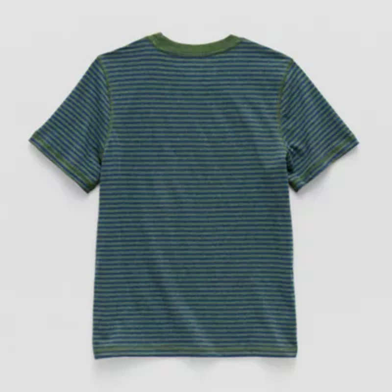Thereabouts Little & Big Kid Boys Easy-on + Easy-off Sensory Friendly Crew Neck Short Sleeve Adaptive T-Shirt