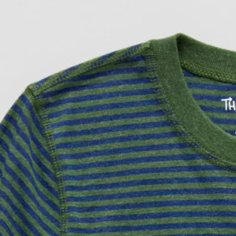 Thereabouts Little & Big Kid Boys Easy-on + Easy-off Sensory Friendly Crew Neck Short Sleeve Adaptive T-Shirt
