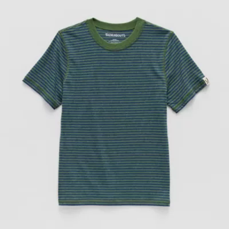 Thereabouts Little & Big Kid Boys Easy-on + Easy-off Sensory Friendly Crew Neck Short Sleeve Adaptive T-Shirt