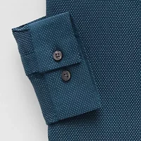J. Ferrar Ultra Comfort Mens Slim Fit Stretch Fabric Wrinkle Free Long Sleeve Dress Shirt