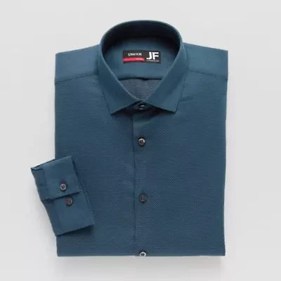 J. Ferrar Ultra Comfort Mens Slim Fit Stretch Fabric Wrinkle Free Long Sleeve Dress Shirt