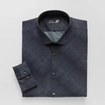 J. Ferrar Big And Tall 360 Stretch Performance Mens Regular Fit Wrinkle Free Long Sleeve Dress Shirt