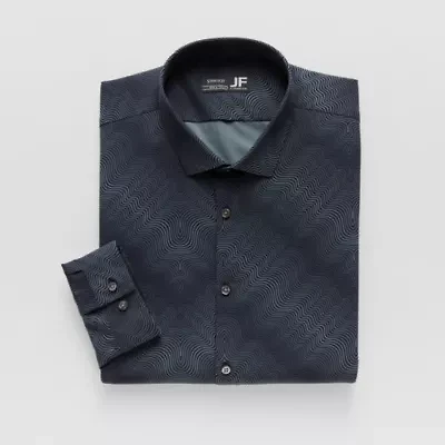 J. Ferrar 360 Stretch Performance Big & Tall Mens Regular Fit Wrinkle Free Long Sleeve Dress Shirt