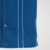 Cubavera Embroidered Mens Short Sleeve Regular Fit Button-Down Shirt