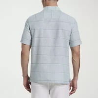 Cubavera Dobby Mens Short Sleeve Regular Fit Button-Down Shirt
