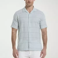 Cubavera Dobby Mens Short Sleeve Regular Fit Button-Down Shirt