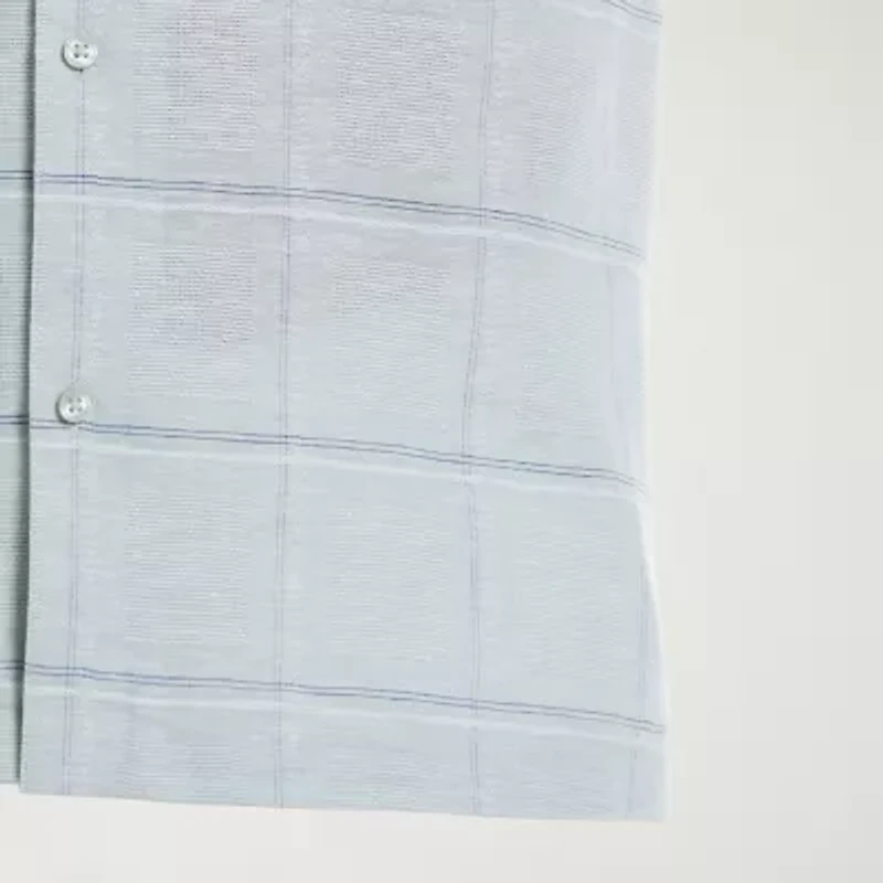Cubavera Dobby Mens Short Sleeve Regular Fit Button-Down Shirt