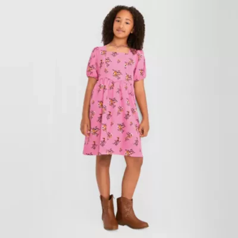 Thereabouts Little & Big Kid Girls Short Sleeve A-Line Dress