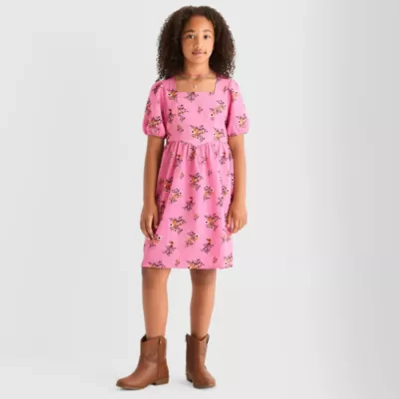 Thereabouts Little & Big Kid Girls Short Sleeve A-Line Dress