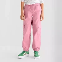 Thereabouts Cargo Little & Big Kid Girls Cuffed Relaxed Fit Jogger Pant