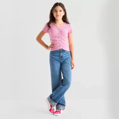 Thereabouts Little & Big Girls Wide Leg Jean