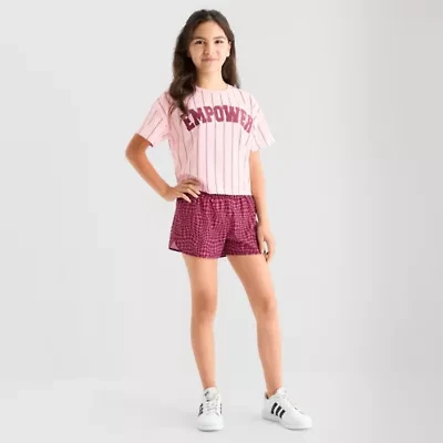 Xersion Little & Big Girls Mid Rise Running Short